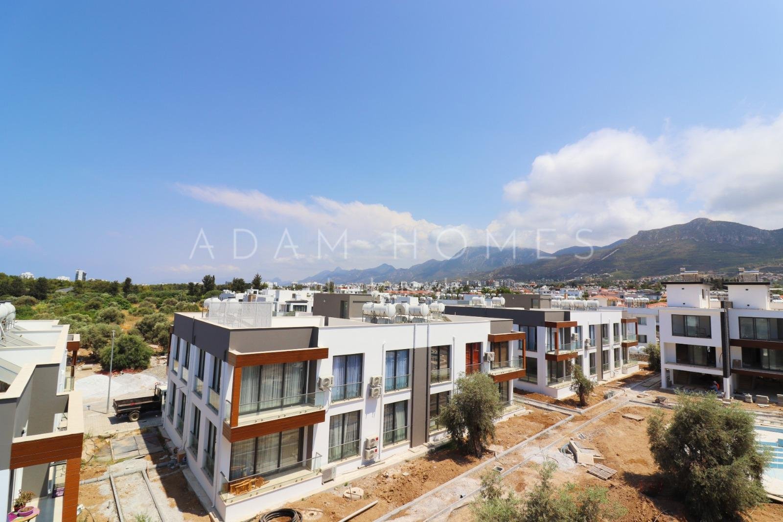 Apartments 2+1 located amongst olive trees, with sea and mountain view