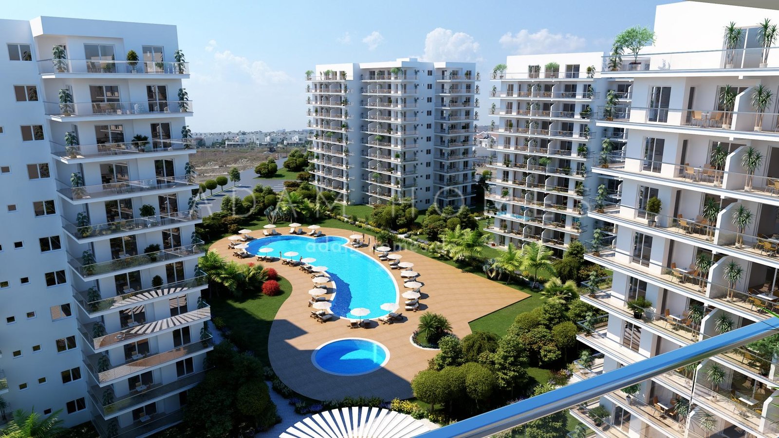 1 bedroom apartments in a complex on the first coastline