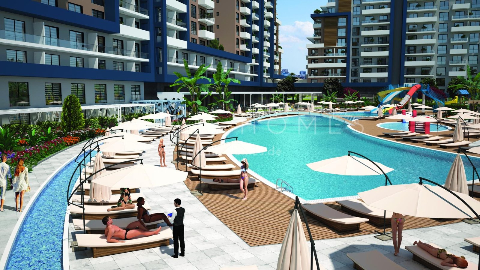 1 bedroom apartments in a new holiday complex