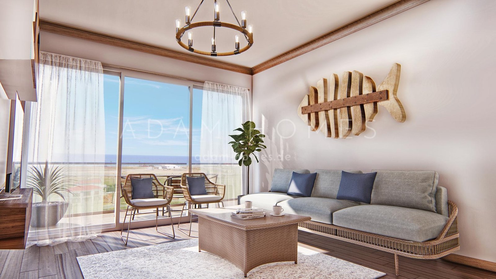 Luxure 1+1 flat with sea view of Long Beach